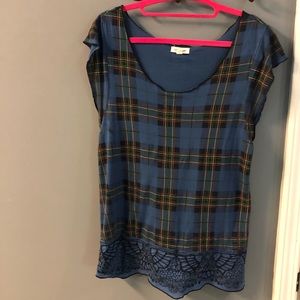 Silence & Noise blue loose fit tee, Size S